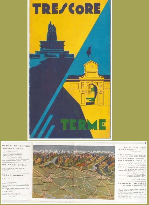 55486 -- Vintage ADVERTISING BROCHURE - BERGANO: Trescore Bathroom 1930s-