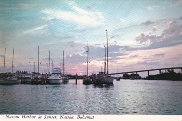 Bahamas Nassau Harbor At Sunset