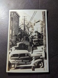 Mint USA PPC Automobile Postcard Business District Bingham Canyon Utah