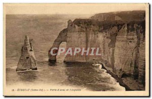 Etretat Postcard Old Porte d & # & # 39aval and 39aiguille