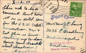 Vtg 1940s Saint Agnes by the Sea Rehoboth Beach Delaware DE Linen Postcard