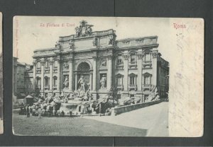 1908 Post Card Rome Italy Mailed In Patid France Trevi Fountain