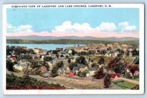 Lakeport New Hampshire Postcard Birds Eye View Lakeport Lake Opechee 1921 Posted