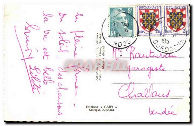 Old Postcard Bergerac Monbazillac