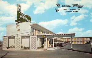 Odessa, Texas TRAVELODGE Ector County Roadside Chrome 1972 Vintage Postcard