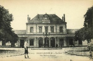 france, SAINT-DIZIER, La Gare, Railway Station (1910s) Postcard