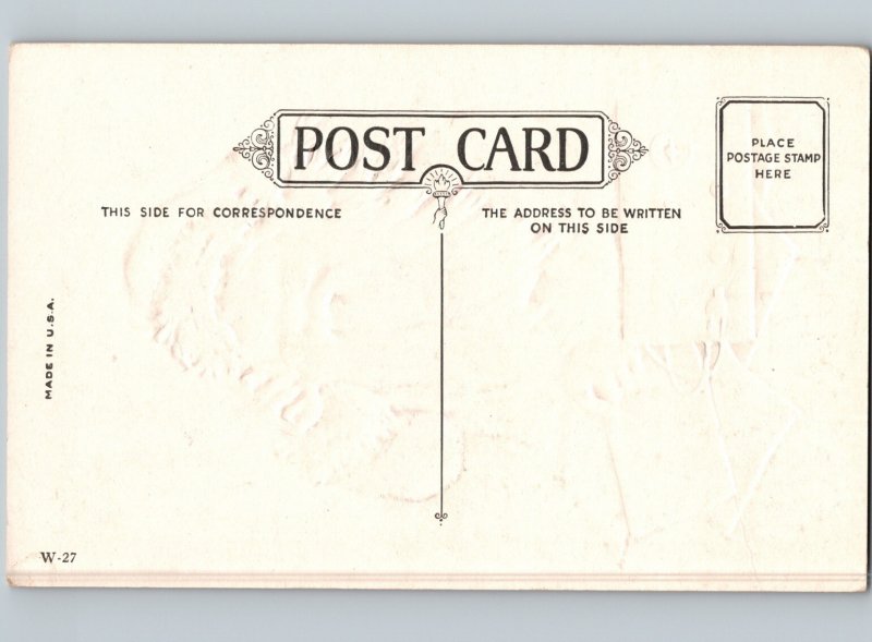 c1910 Christmas Greetings Santa Claus Ham Radio Writing Letters Embossed