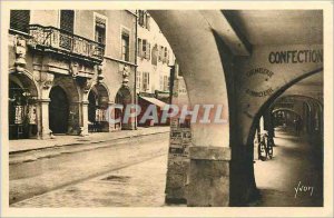 Old Postcard Annecy Haute Savoie The Arcades of the Rue Royale