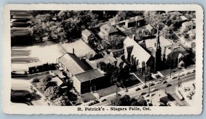 Niagara Falls Canada Postcard St. Patrick's Aerial View 1933 RPPC Photo