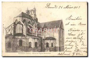 Old Postcard Poitiers Bedside L & # 39Eglise Montierneuf