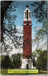 South Dakota State College Campanile Brookings South Dakota SD Postcard