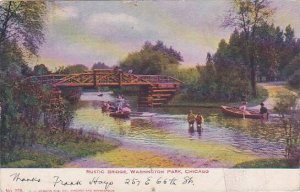 Illinois Chicago Rustic Bridge Washington Park
