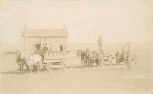 C-1910 Occupational Worker Horse Wagons Roofing Shingles RPPC postcard 2220