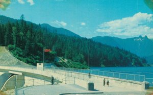Canada Vancouver Cleveland Dam Capilano Lake Vintage Postcard 07.77