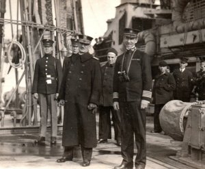 WWI Marine Guard Admiral Mayo USS Pennsylvania Real Photo Postcard RPPC