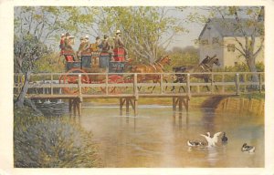 New York To Lakewood Coach Liberty Crosssing The Bridge Near Turkey - Blue Ba...