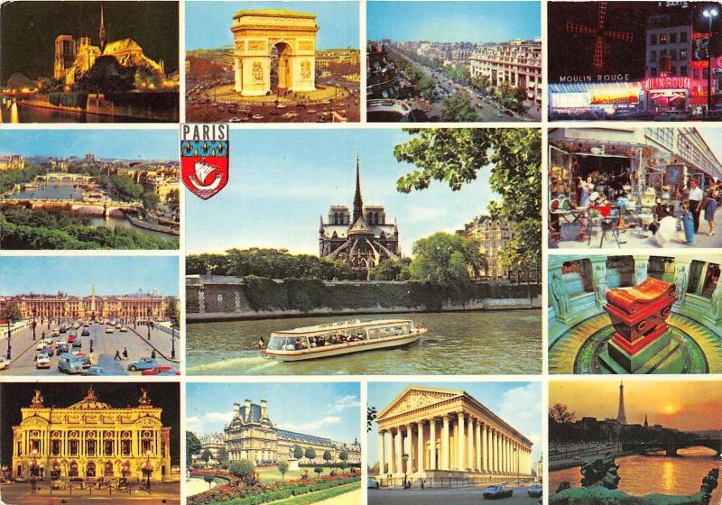 B52946 Paris boats bateaux multi vues  france