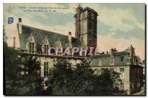 Old Postcard Old Dijon Burgundy Dukes Palace and Tower States