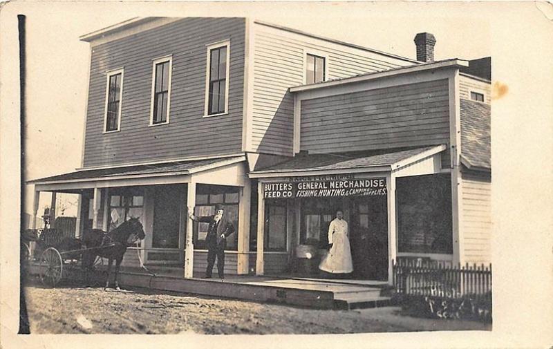 Marietta OH Post Office Butters General Store RPPC Real Photo Postcard