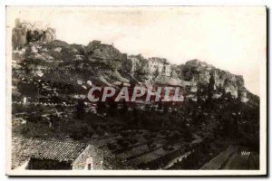 Old Postcard Les Baux B R Cue panoramic village