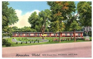 Horseshoe Motor Motel Phoenix 24 Air Conditioned Units Postcard