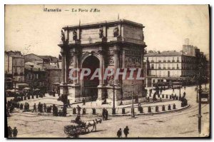 Old Postcard Marseille La Porte d'Aix