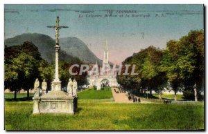 Old Postcard Lourdes Breton Calvary And The Basilica