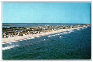 c1950 Aerial View Beach Showing Atlantic Ocean Fenwick Island Delaware Postcard