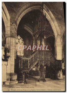 Old Postcard Glass Notre Dame church interior Chair