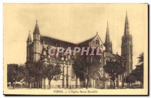 Postcard Old Nimes Church St. Baudile