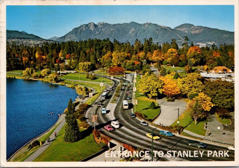 Vancouver Entrance Stanley Park BC British Columbia c1982 Vintage Postcard D36