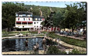 Old Postcard Alpes Mancelles Saint Leonard Des Bois Hotel Touring Pool