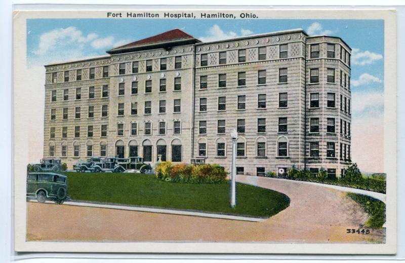 Fort Hamilton Hospital Hamilton Ohio 1920s postcard