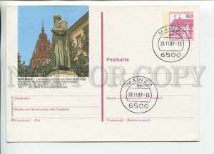 449881 GERMANY 1987 year Mainz cancellation POSTAL stationery postcard