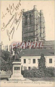 Postcard Old Saint Omer The Jacqueline Monument Robins