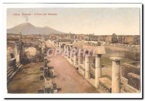 Italy Italia Pompei Old Postcard Il Foro collar Vesuvio