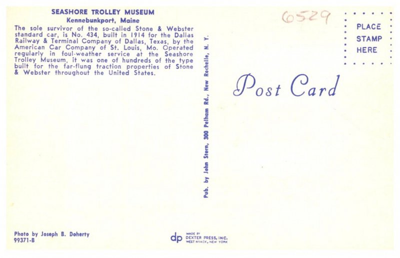 Stone & Weber standard Car No. 434