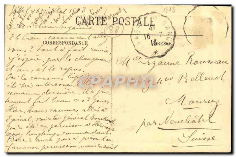 Old Postcard Vittel Promenade And Gardens
