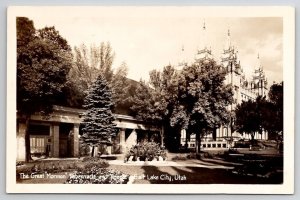 Salt Lake City UT Mormon Tabernacle And Temple RPPC Real Photo Postcard V24