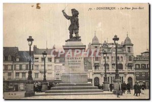 Old Postcard Dunkerque Place Jean Bart