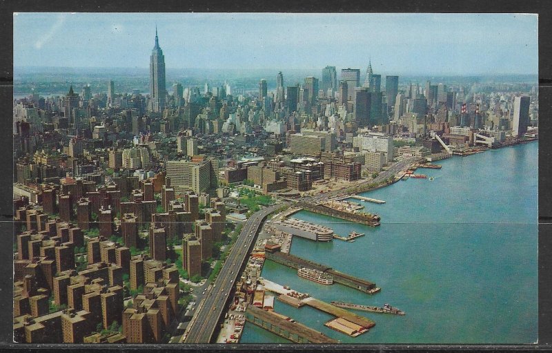 New York, New York - Aerial View Of East River - Bellevue Hospital - [NY-734]