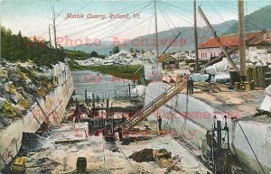 3 Postcards, Rutland Vermont, Marble Valley Mining Scenes
