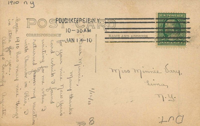 RPPC Postcard New York 1910 Thompson Memorial Library Vassar College Fay 23-5745