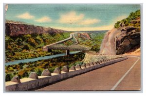 Highway 90 Crossing Pecos River Texas TX LInen Postcard T21