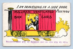 Pullman Ventilated Box Cars Comic RR Advertising Train Post UDB Postcard C18