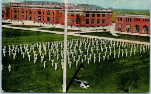 1940s Semaphore Drill U.S. Navy Training Station No. Chicago Illinois Postcard