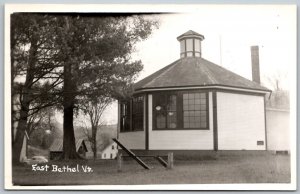 East Bethel Vermont 1950s Modern RPPC Real Photo Postcard Round House