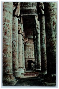 c1910's Dendera Temple Of Athor Colonnade Egypt Unposted Vintage Postcard