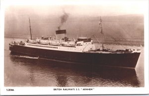 British Railways SS Arnhem Ship RPPC 04.34