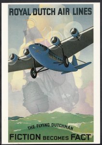 Advertising Postcard -  Royal Dutch Air Lines - The Flying Dutchman  BB169